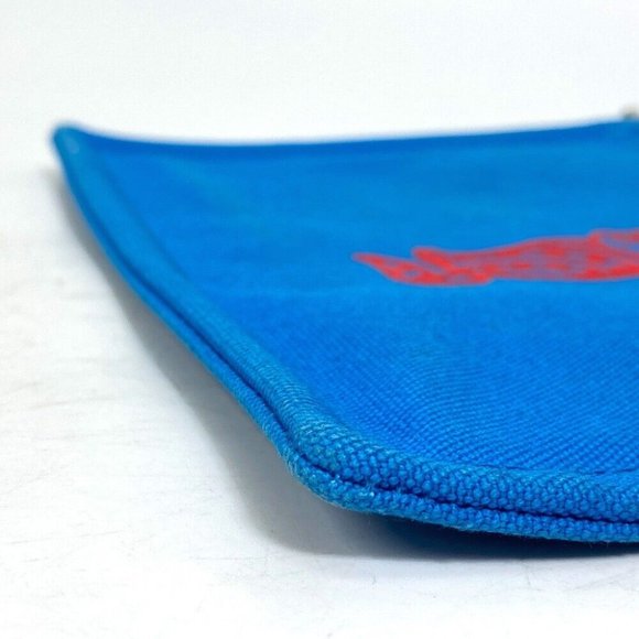 Authentic HERMES The King of Cats MITSOU Mitsu Cat Yachting PM Pouch Canvas Blue - Picture 9 of 12